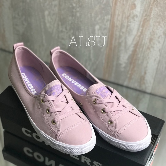 NWT Converse Ctas Ballet Lace Slip Plum Chalk W - Picture 2 of 7